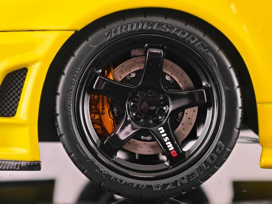 Nissan Skyline GT-R (R34) Customized Version Yellow 1:18 MotorHelix M83412 LIMITED 599 PCS