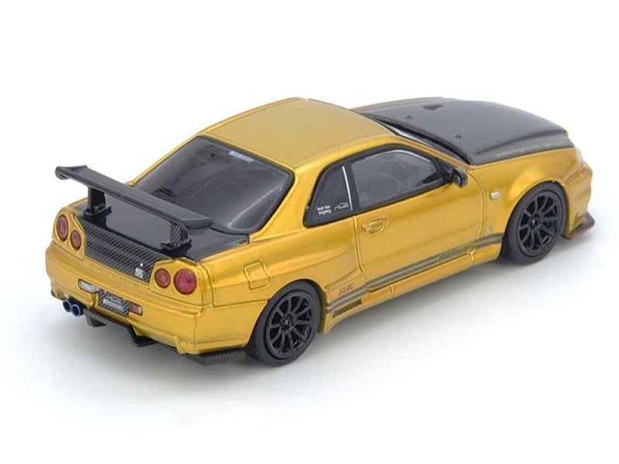 Nissan Skyline GT-R (R34) "Top Secret" Tokyo Auto Salon Gold 1:64 Inno Models IN64-R34TS-MDX24