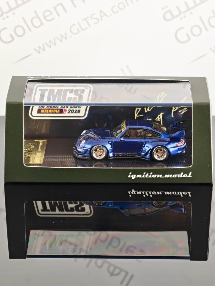 Porsche RWB 993 Blue Metallic 1:64 Ignition Model IG4143