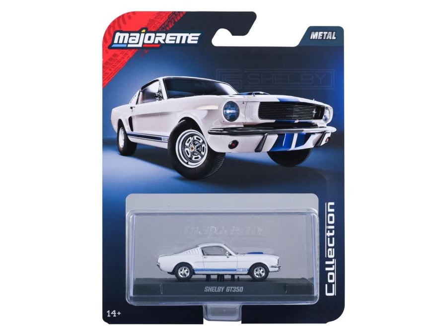 Ford Shelby GT350 1965 White with Blue Stripes 1:64 Majorette 8505001000