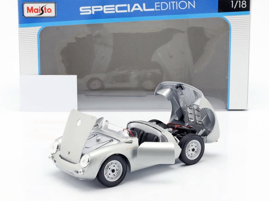 Porsche 550A Spyder 1950 Silver 1:18 Maisto 31365