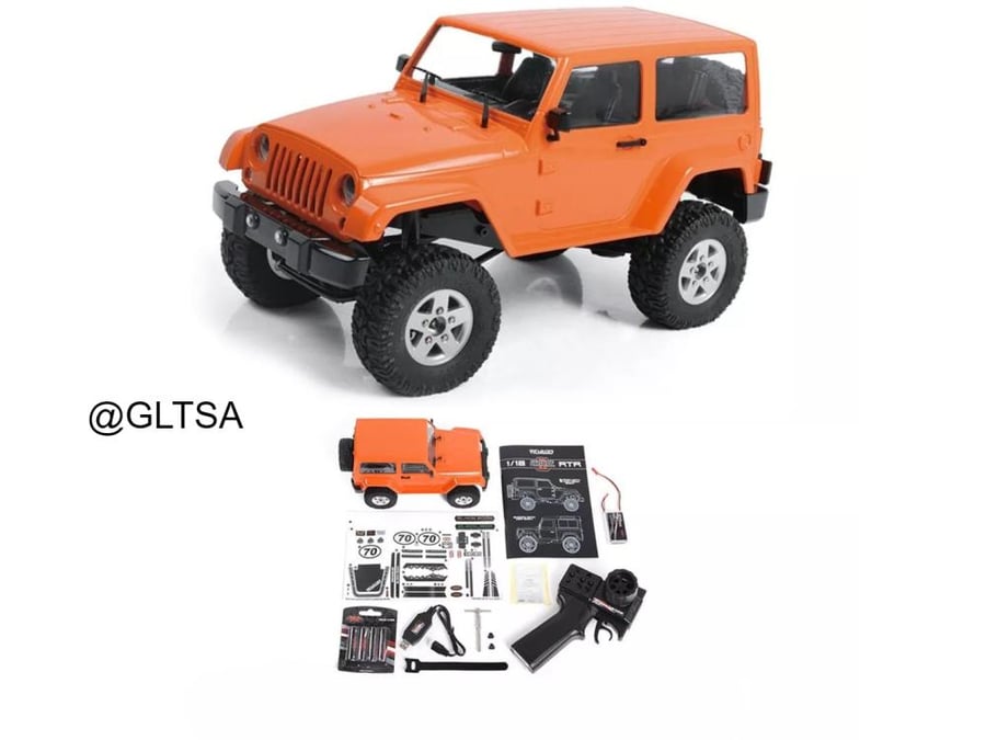 RC4WD Gelande II Truck RTR w/ Black Rock Body Set Orange 1:18 for RC RC4WD Z-RTR0048