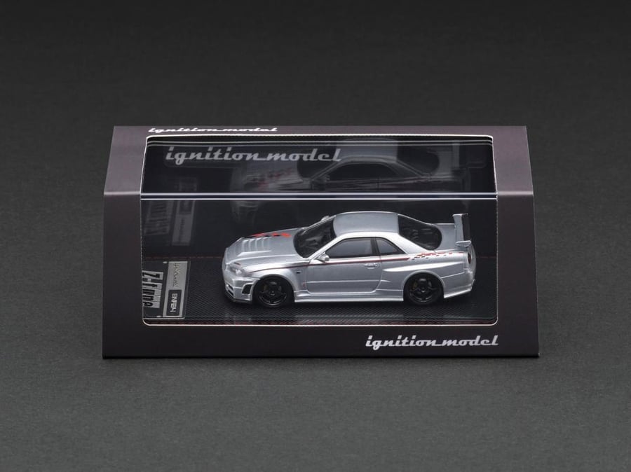 Nissan Skyline Nismo R34 GT-R Z-tune Silver 1:64 Ignition Model IG3840