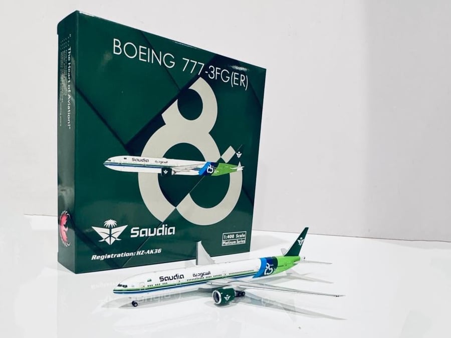 Saudi Arabian Airlines Boeing 777-300ER 80th Anniversary HZ-AK36 1:400 Phoenix Models 12101
