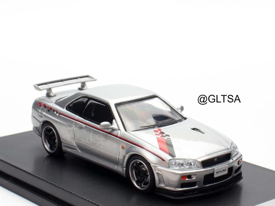 Nissan Skyline GT-R (R34) V-Spec Silver 1:64 MyModelCollect