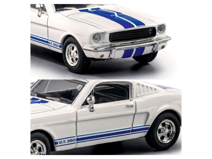 Ford Shelby GT350 1965 White with Blue Stripes 1:64 Majorette 8505001000
