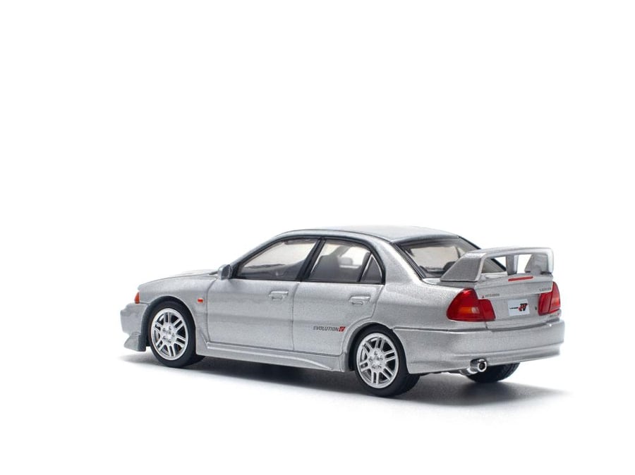 Mitsubishi Lancer Evolution IV Steel Silver 1:64 Pop Race PR640140