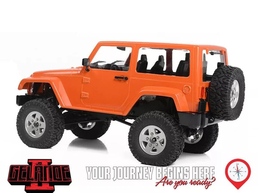 RC4WD Gelande II Truck RTR w/ Black Rock Body Set Orange 1:18 for RC RC4WD Z-RTR0048