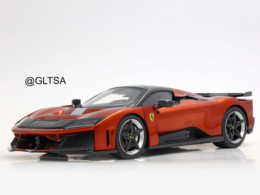 Ferrari F80 Carbon Optional Rame Mica Orange with Carbon-Silver Wheels 1:18 BBR P18253G1 LIMITED 24 PCS