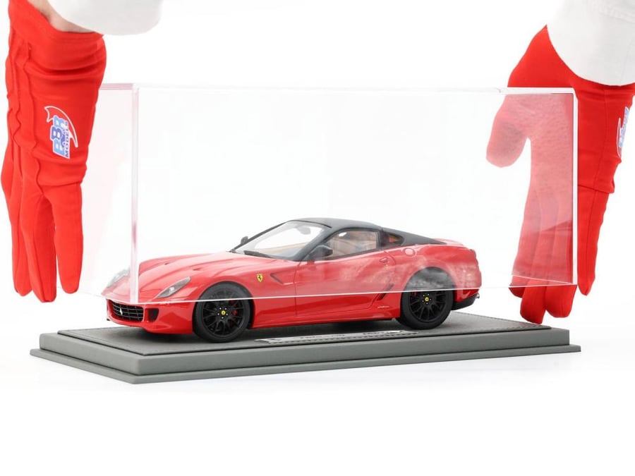 Ferrari 599 GTB Fiorano Automatic Gear Rosso Corsa Black Rims and Roof 1:18 BBR BBR1871A1 LIMITED 90 PCS Made In Italy