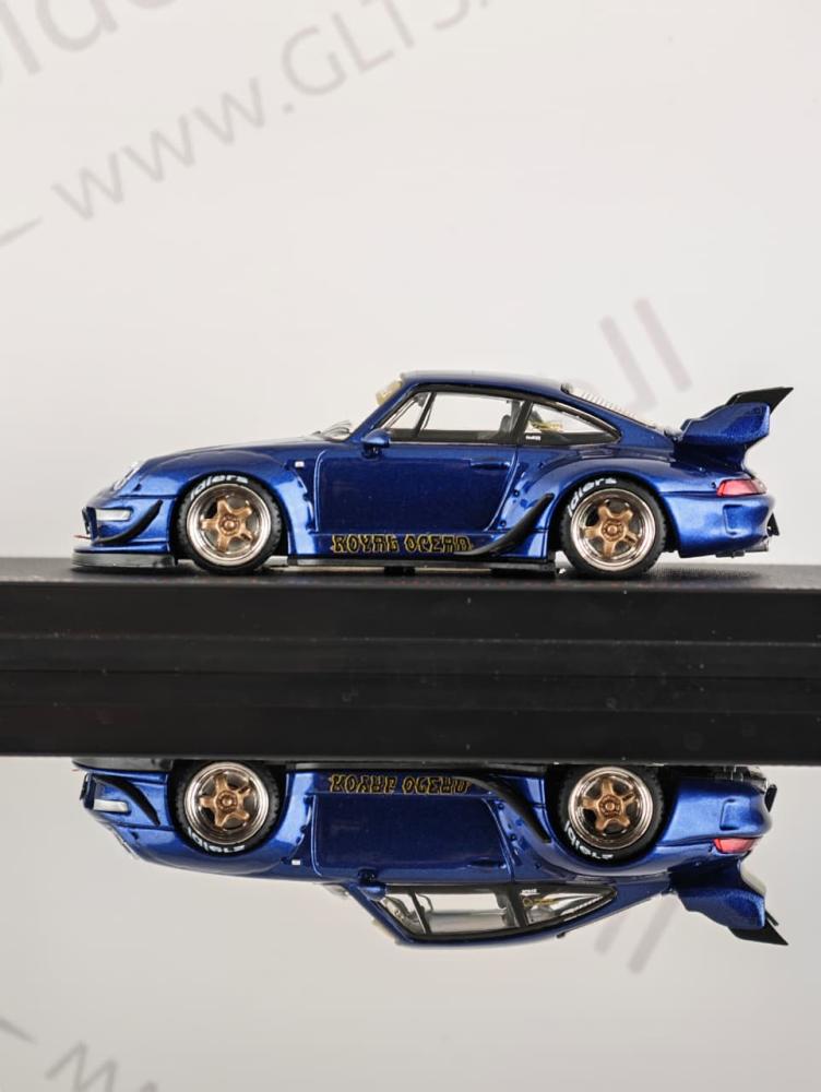 Porsche RWB 993 Blue Metallic 1:64 Ignition Model IG4143
