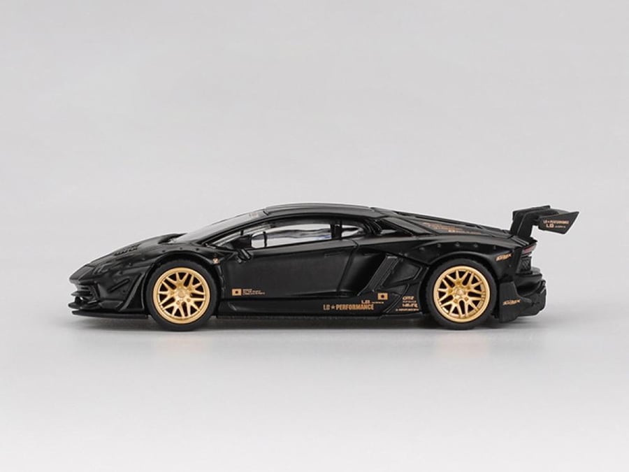 Lamborghini Aventador LB-WORKS Limited Edition Matte Black 1:64 MINI GT MGT01087-CH