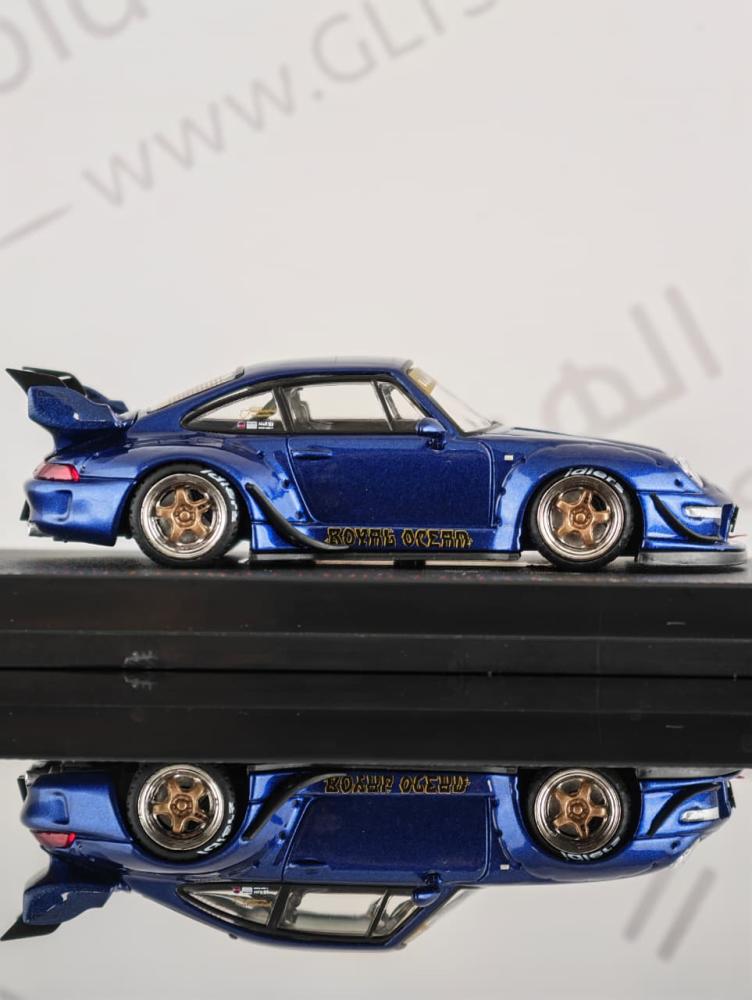Porsche RWB 993 Blue Metallic 1:64 Ignition Model IG4143