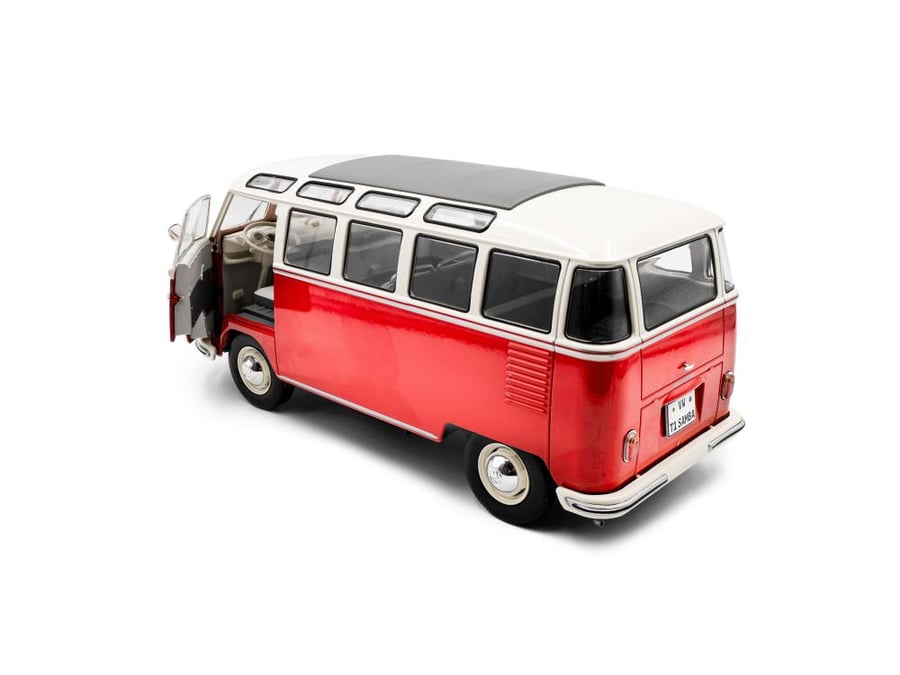 Volkswagen T1 Samba 1962 Red White 1:18 Solido S1813402