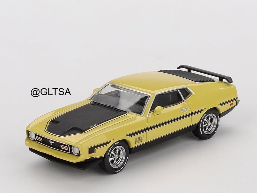 Ford Mustang Mach1 Grabber Yellow 1:64 MINI GT MGT01139-CH