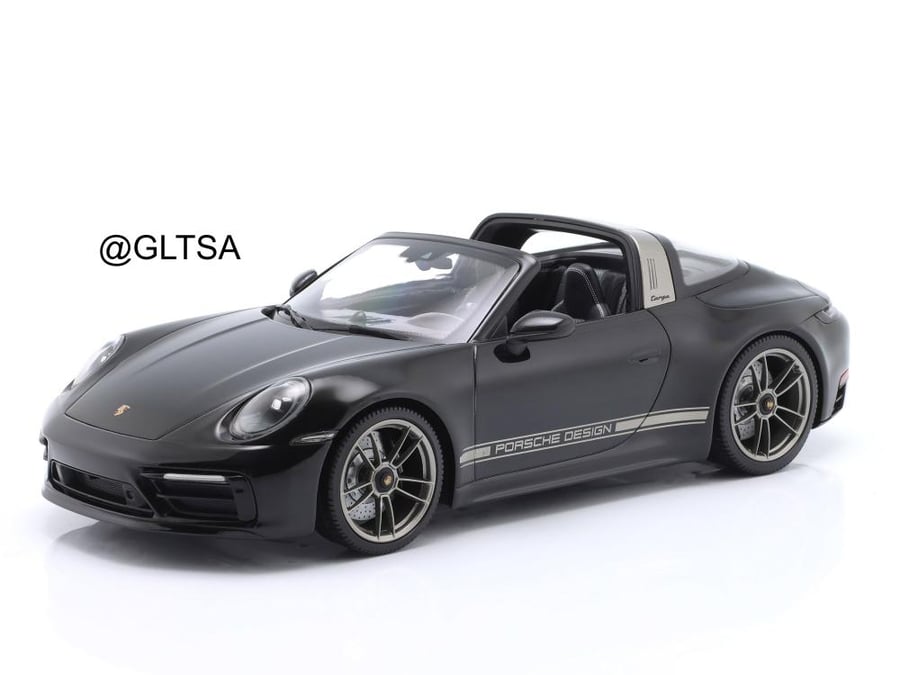 Porsche 911 (992) Targa 4 GTS 50 Years Porsche Design Black 1:18 Minichamps WAP0215410TTRG