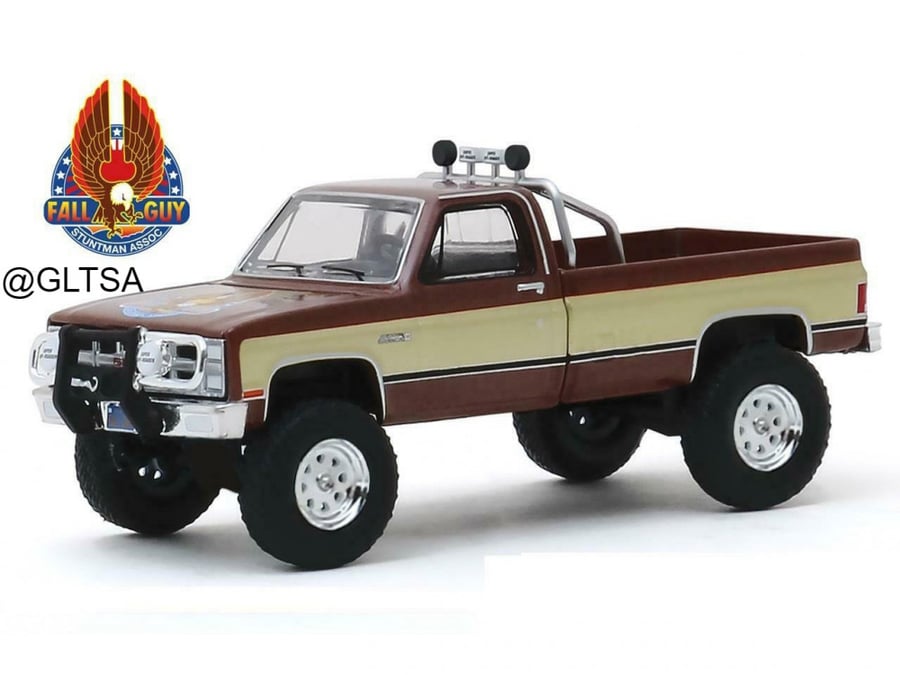 GMC K-2500 1982 Pickup Truck Brown Metallic with Gold Stripes "Fall Guy Stuntman Association" "The Fall Guy" (1981-1986) TV Ser 1:64 Greenlight 44860F