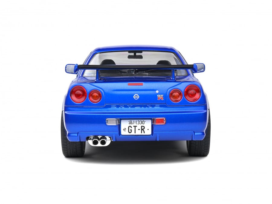 Nissan Skyline GT-R (R34) 1999 Blue Metallic 1:18 Solido S1804306