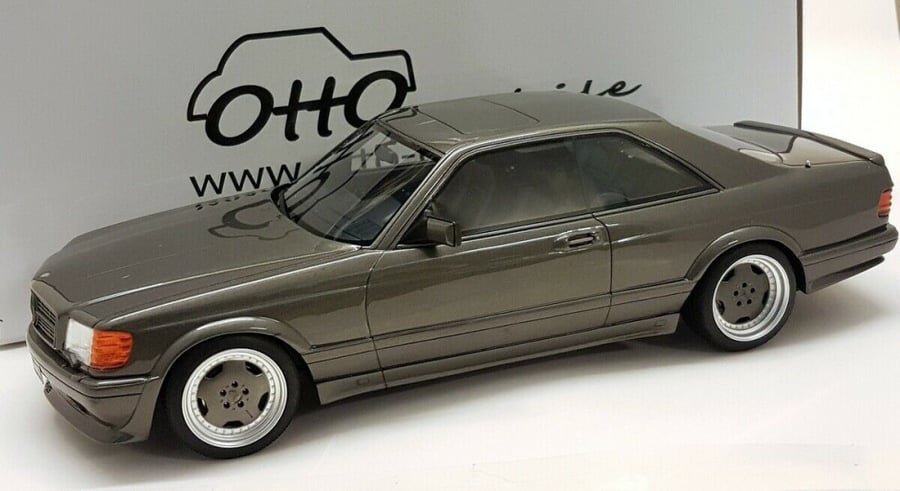 RARE MERCEDES-BENZ 560SEC C126 AMG 1987 ANTHRACITE GREY 1:18 Otto OT823
