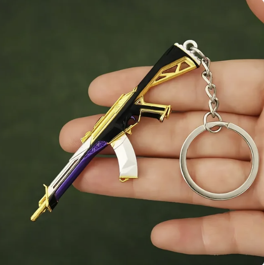 Valorant Prime Vandal Keychain (Gold/White/Black)