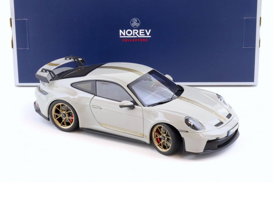 PRE-OWNED Porsche 911 (992) GT3 Chalk Grey 1:18 Norev 187307 LIMITED 504 PCS