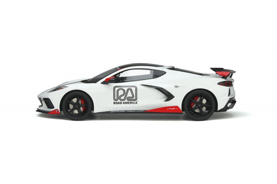 CHEVROLET CORVETTE C8 PACE CAR 2020 ARCTIC WHITE - TYPE : PRODUCT White 1:18 GT Spirit GT370