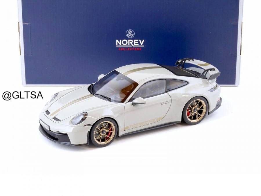 PRE-OWNED Porsche 911 (992) GT3 Chalk Grey 1:18 Norev 187307 LIMITED 504 PCS