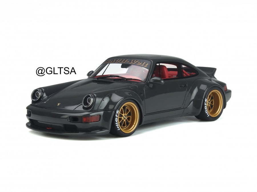 RARE Porsche 911 (964) RWB Body Kit 1992 Bourgogne Grey 1:18 GT Spirit GT816 LIMITED 1300 PCS