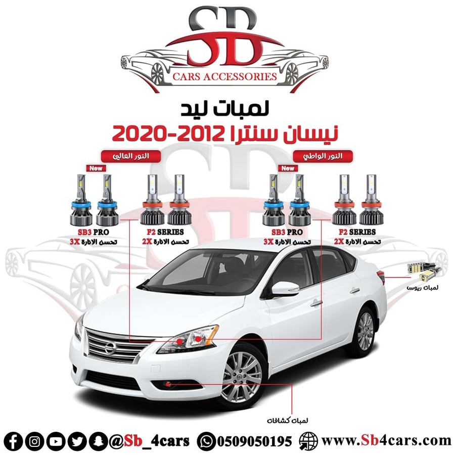 لمبات ليد سنترا 2012-2020