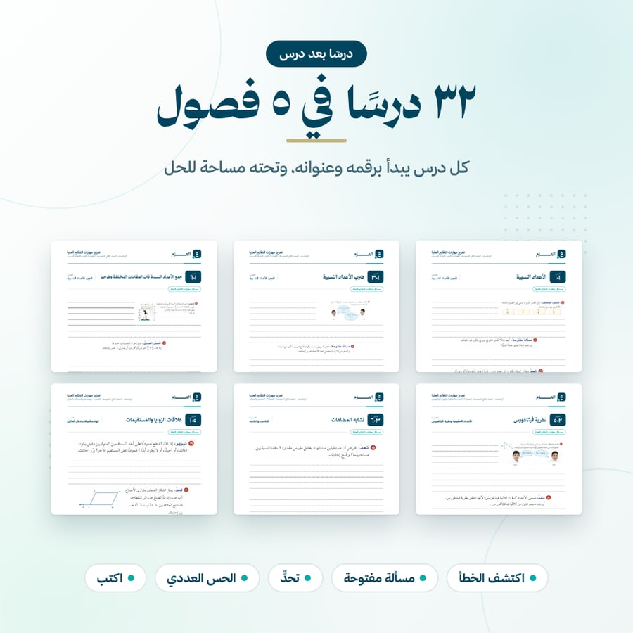 تعزيز مهارات التفكير العليا رياضيات ثاني متوسط الفصل الاول