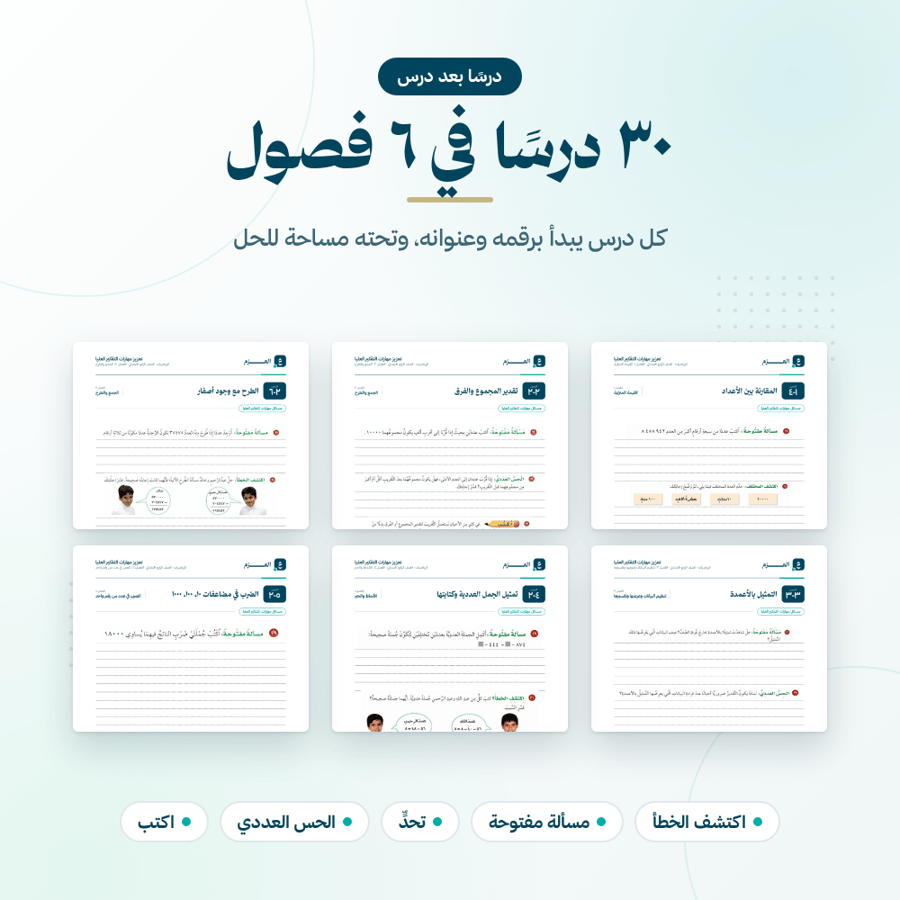 ملزمة مهارات التفكير العليا رياضيات رابع ابتدائي الفصل الاول