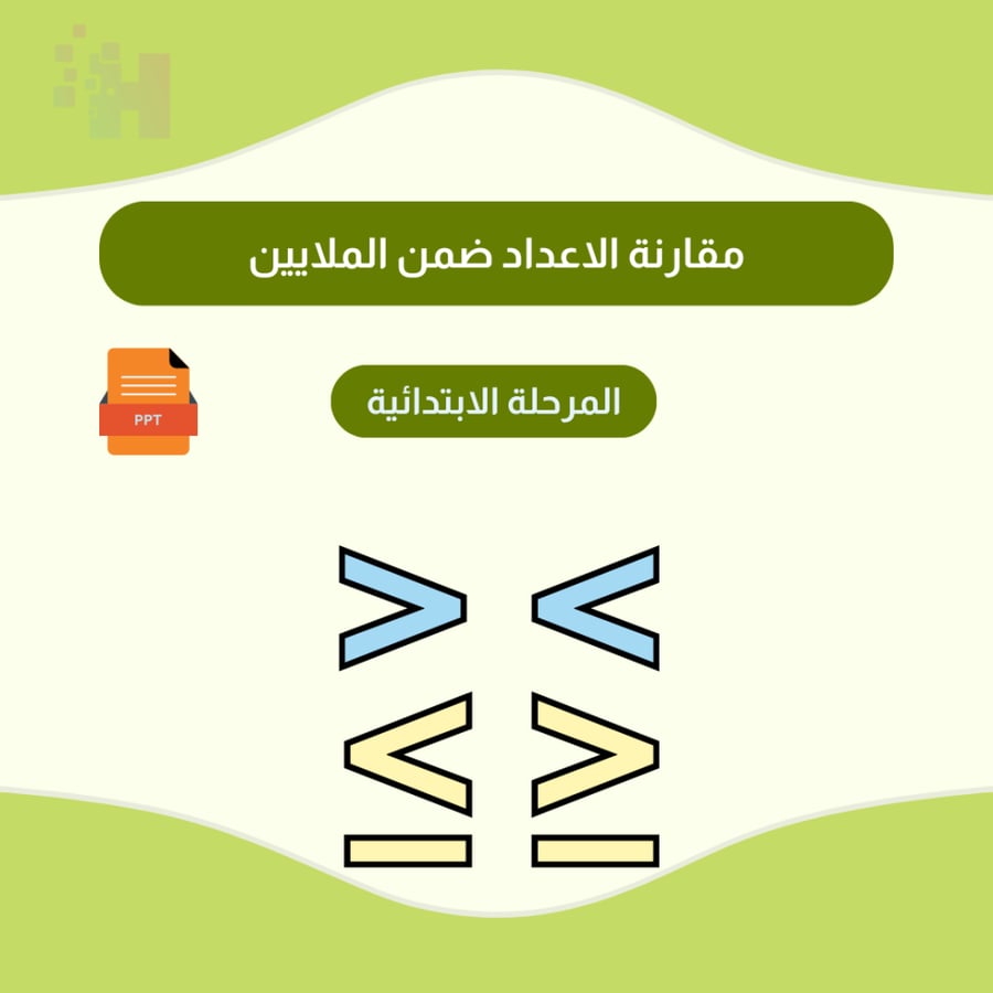 مقارنة الاعداد ضمن الملايين