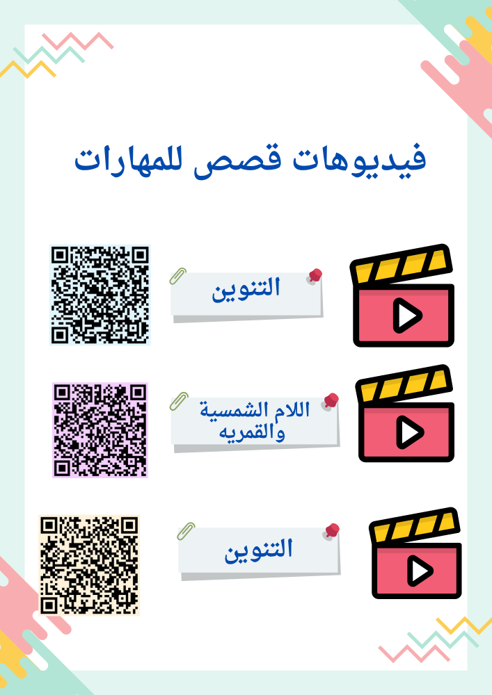 الانتاج المعرفي مهارتي التنوين واللام الشمسية والقمرية