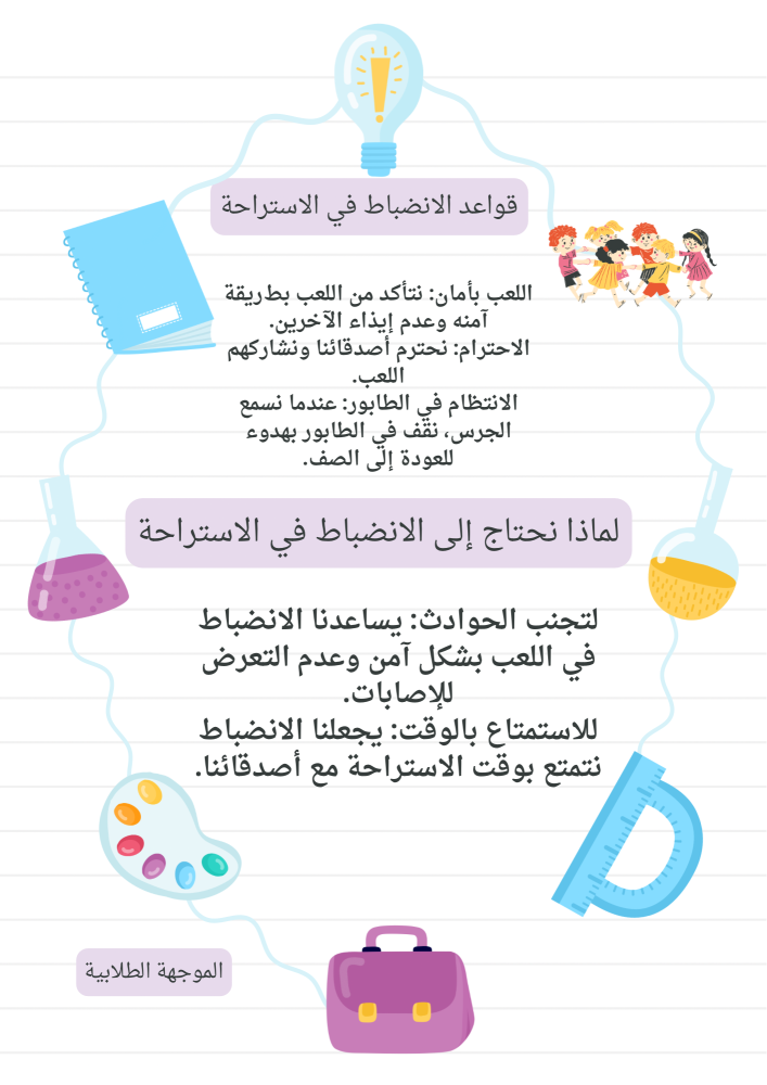 مطوية الانضباط المرحلة الابتدائية