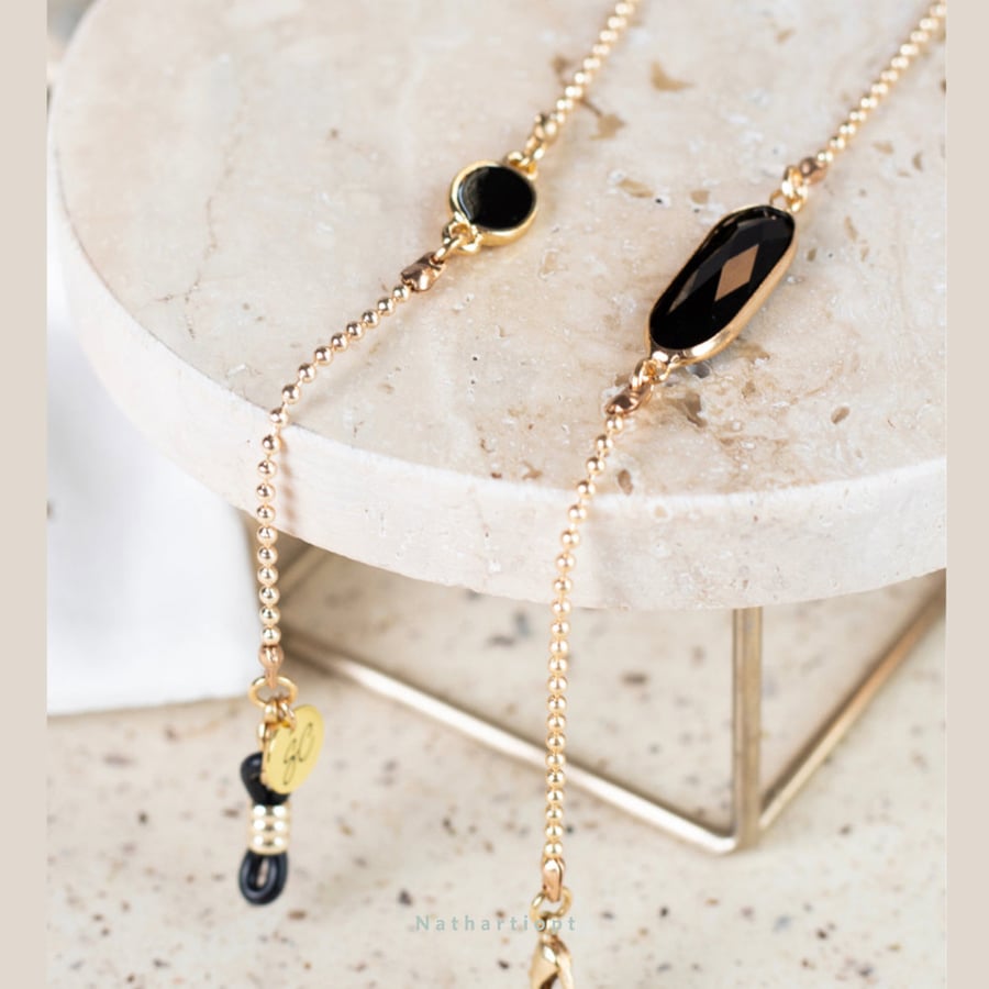 SUNNY CORDS CRYSTAL C (GOLD) BLACK تعليقة نظارة صني كورد