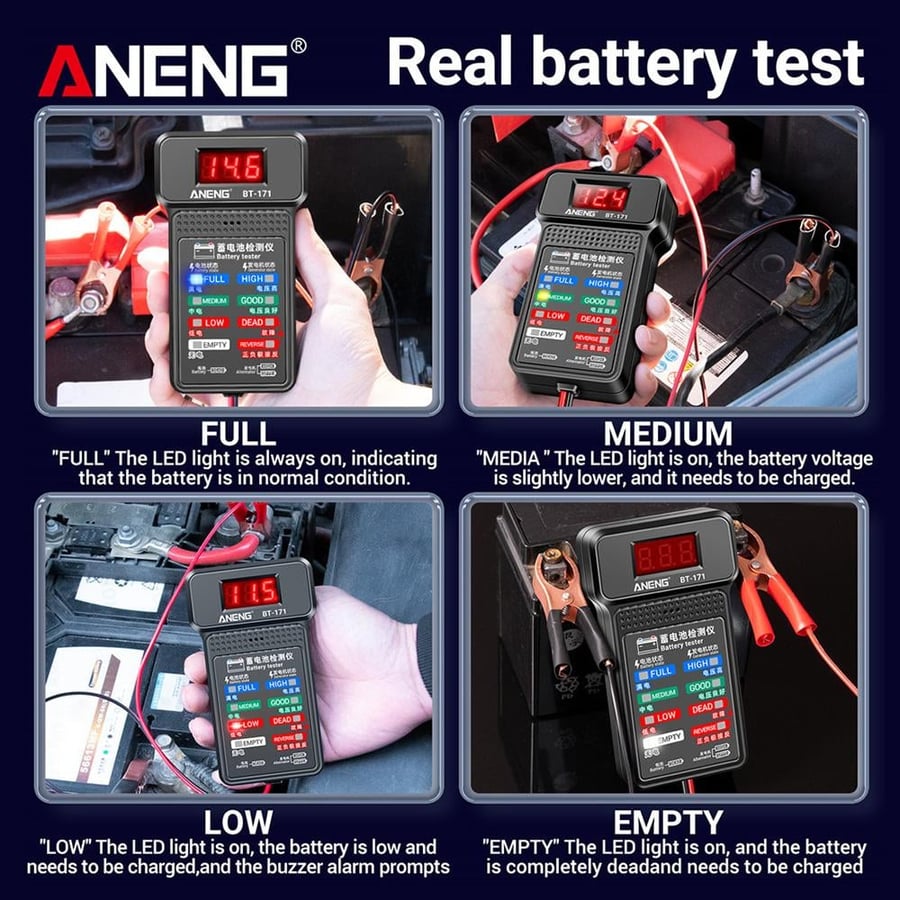 جهاز فاحص بطارية ومولد رقمي Car Vehicle Diagnostic Battery Analyzer