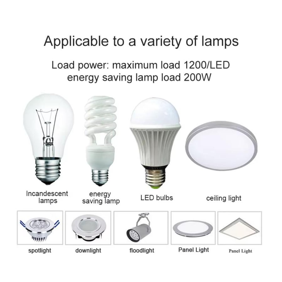 أنواع وحدات ومصابيح الإنارة المتوافقة مع مستشعر السقف Compatible LED d