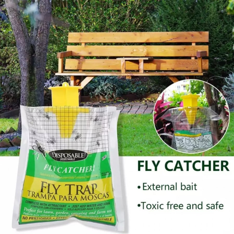 Disposable Fly Trap Non Toxic Outdoor Insect Killer Catcher Bag Pest Control Mosquito Trap Wasp Insect Killer Attractant