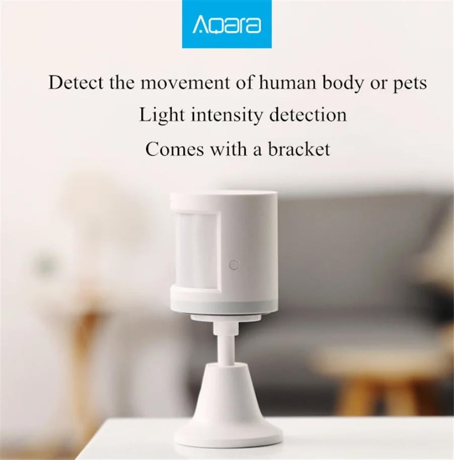 Compact Zigbee PIR human body sensor with stand - Abhir-online