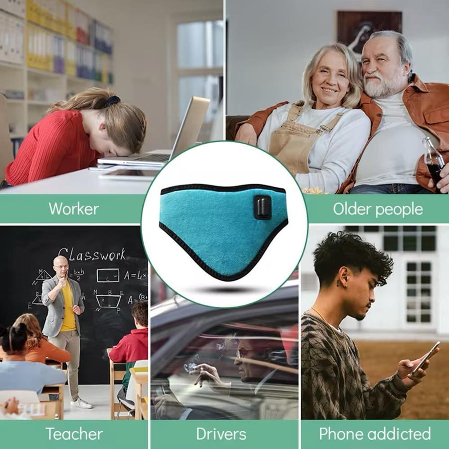 USB Heated Neck Massager with 3 Temperatures, Massage, and Moxibustion