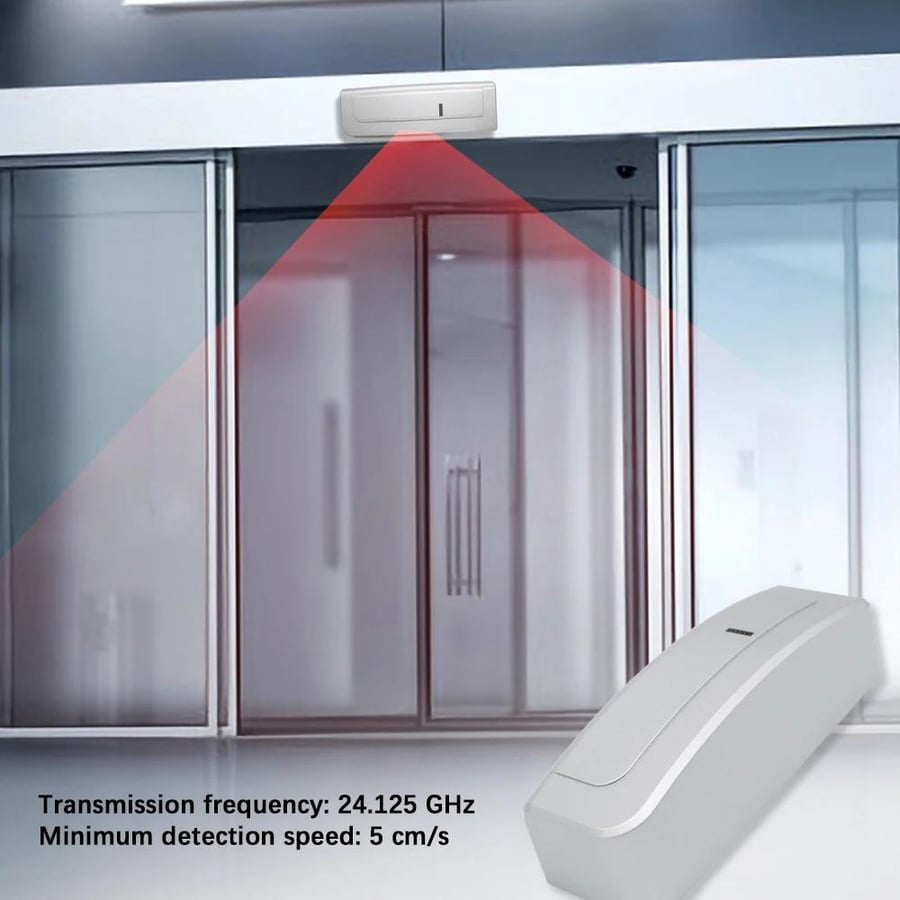 هيكل مستشعر الرادار الفضي اعلى الباب Silver radar motion sensor mounte