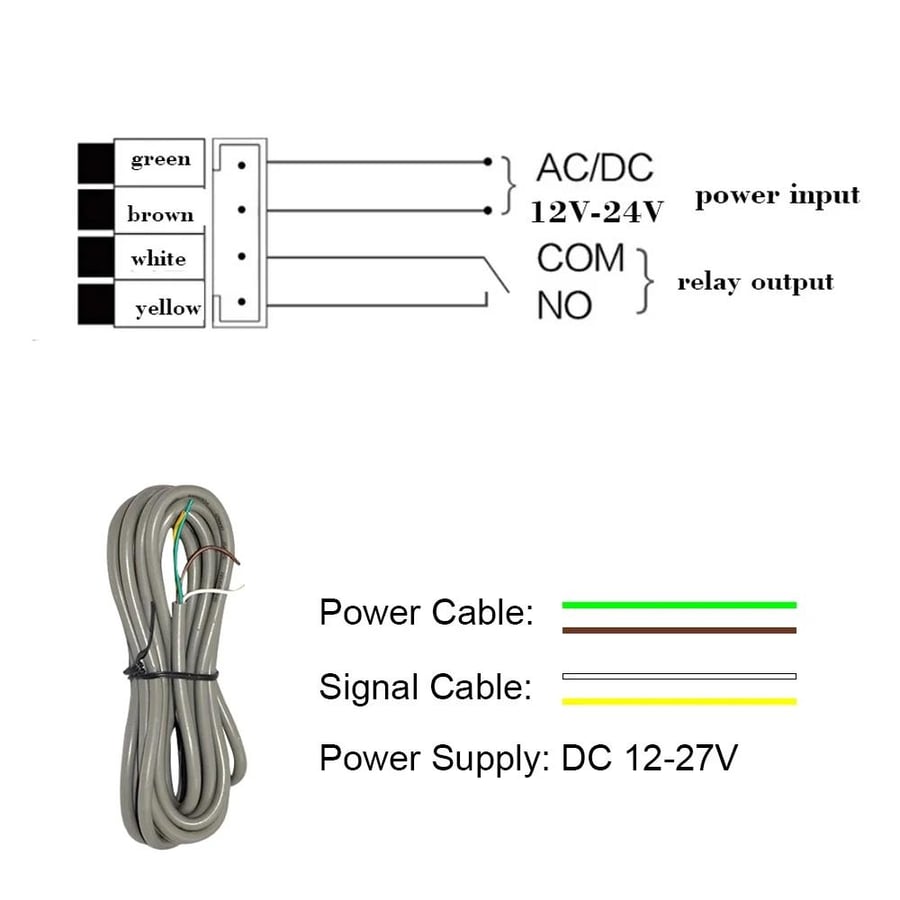 مخطط توصيل كابل التغذية والريلاي ذي الاربعة اسلاك Four wire power and