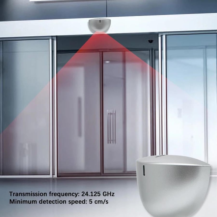 تغطية رادار المايكرويف اعلى مدخل الباب الزجاجي Microwave radar coverag