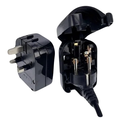 Universal 13A 250V HK Singapore Malaysia United Kingdom power cord online cable converter connector EU to UK adapter fused plug