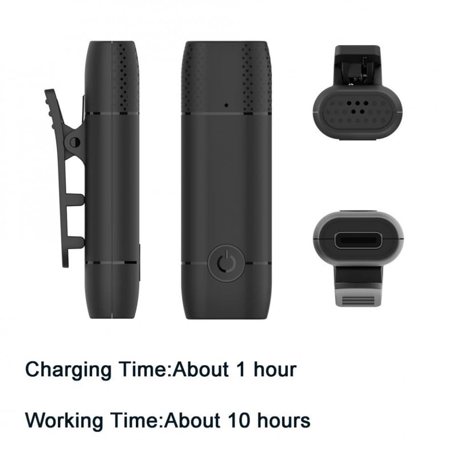 Wireless Lavalier Microphone Portable Mini Quick Connect for iPhone Android Moblie Phone Live Broadcast Phone Sound Record 2.4G