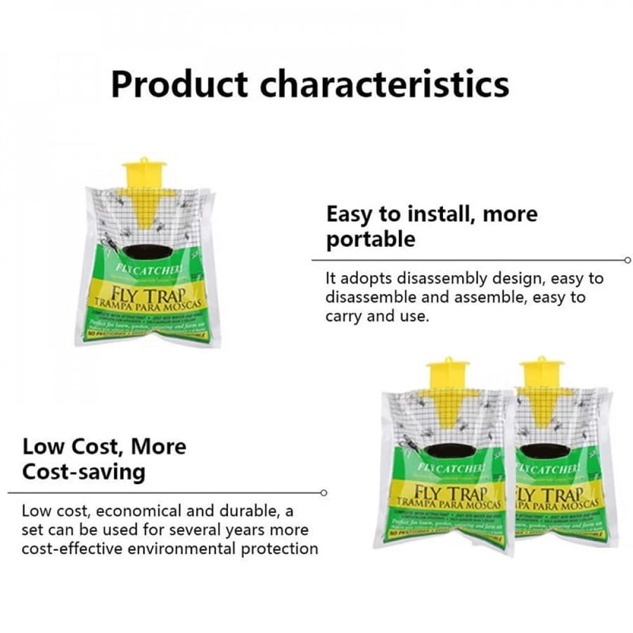 Disposable Fly Trap Non Toxic Outdoor Insect Killer Catcher Bag Pest Control Mosquito Trap Wasp Insect Killer Attractant
