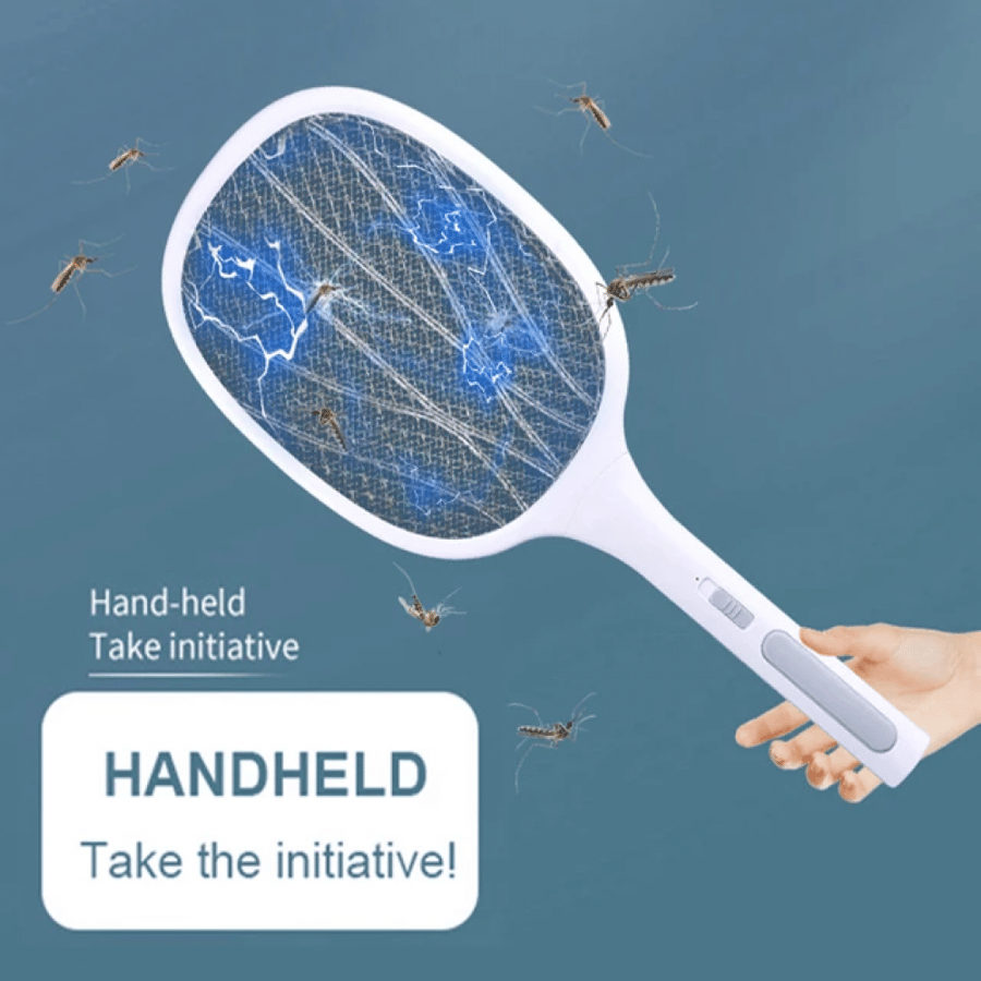 3000V Mosquito Killer 10LED Electric Insect Killer 2 in 1 USB Rechargeable Household Electric Mosquito Swatter Mosquito Killer