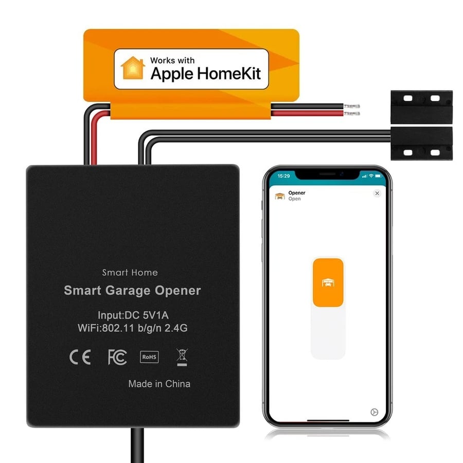 جهاز اكسسوار التحكم بتشغيل الكراج ذكي يعمل بنظام البيت لأجهزة IOS APPLE HomeKit