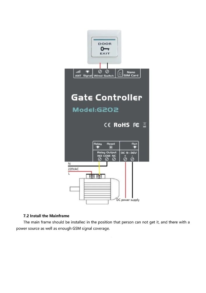 Wiring the G202 to an automatic garage door opener Abhir-online