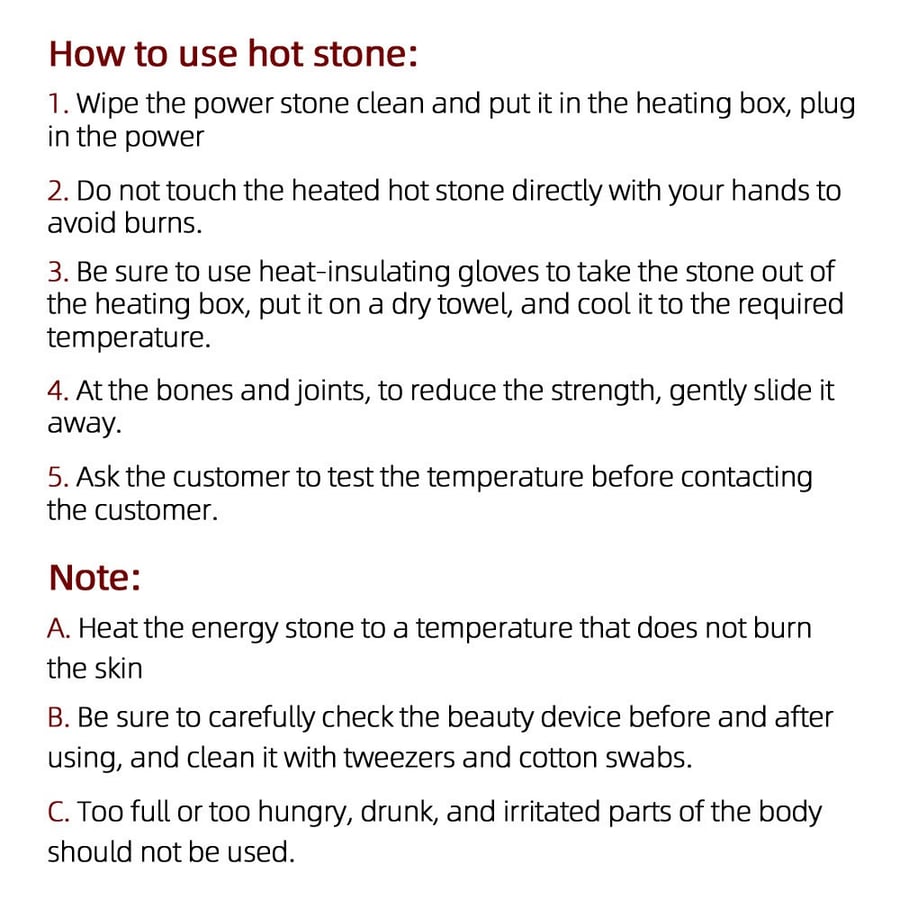 Bamboo heating bag (massage stones) with 16 pieces of basalt stones